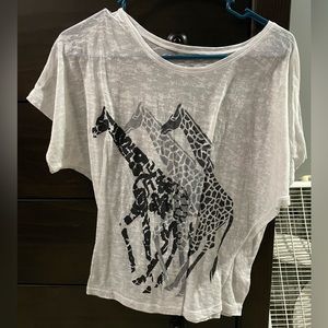 Women’s lightweight dressy top - Giraffe theme